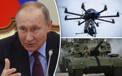WARMONGERING PUTIN CAN’T RESTRAIN HIMSELF FITTING TANKS WITH ‘PTERODACTYL’ DRONES TO BOLSTER FORCES ON EUROPE’S BORDER